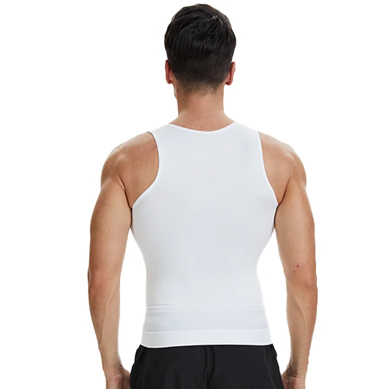 Men’s slim compression top for body shaping