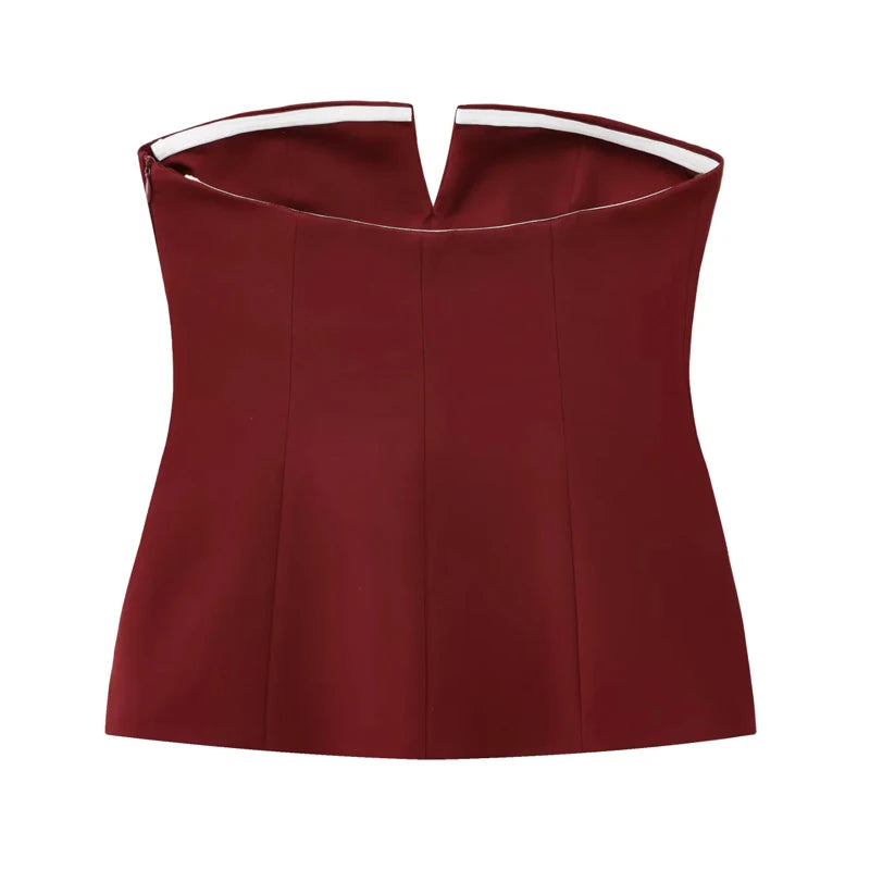Sexy backless summer corset tank top