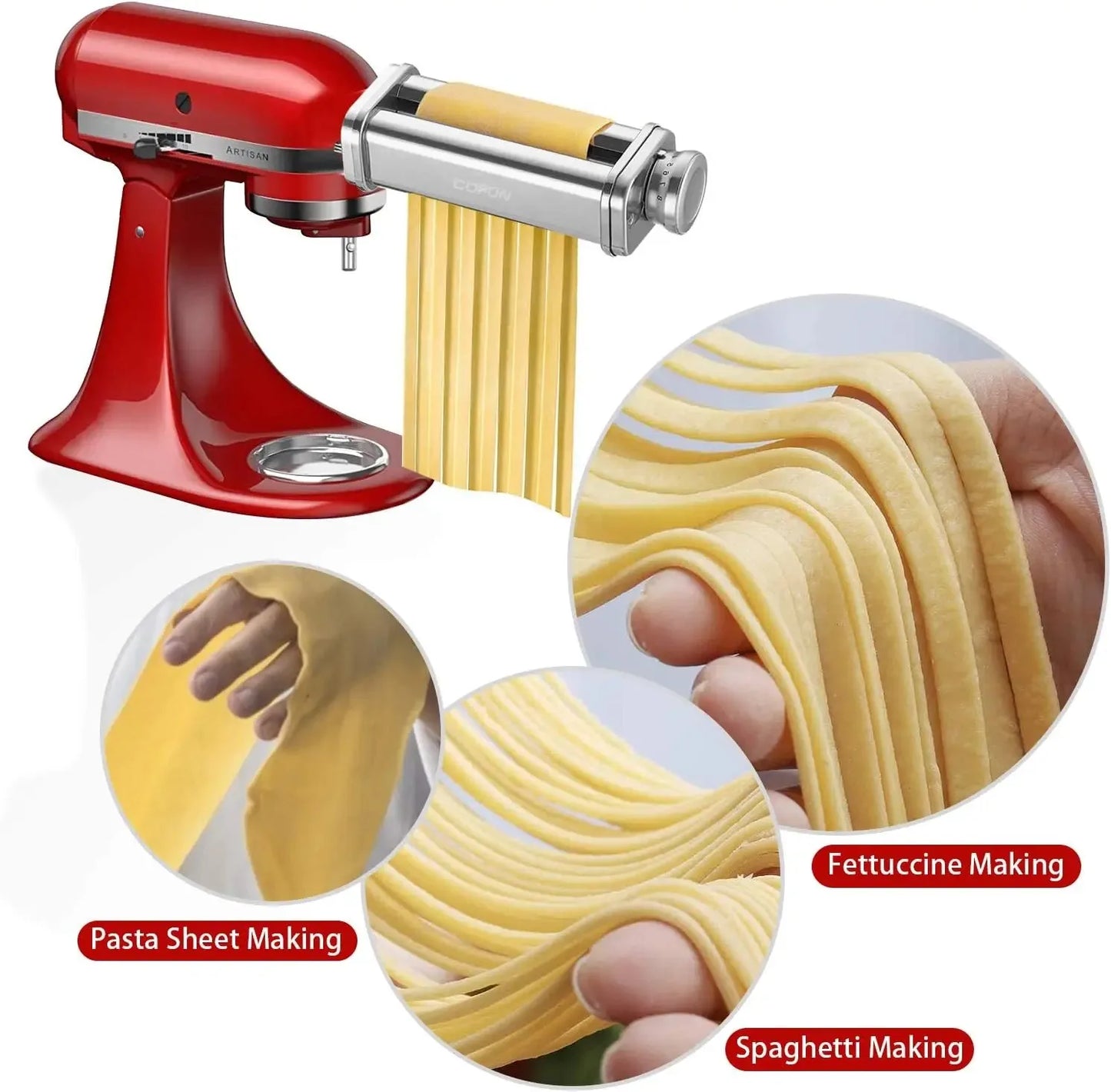 Easy pasta roller and cutter for homemade noodles