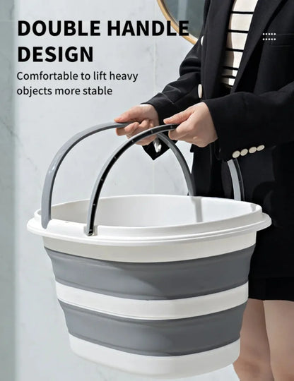 Lightweight foldable bucket—perfect for laundry, cleaning, and organizing