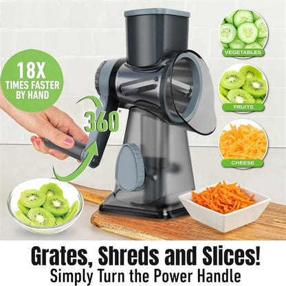 Multi-purpose cheese and vegetable grater for quick kitchen prep