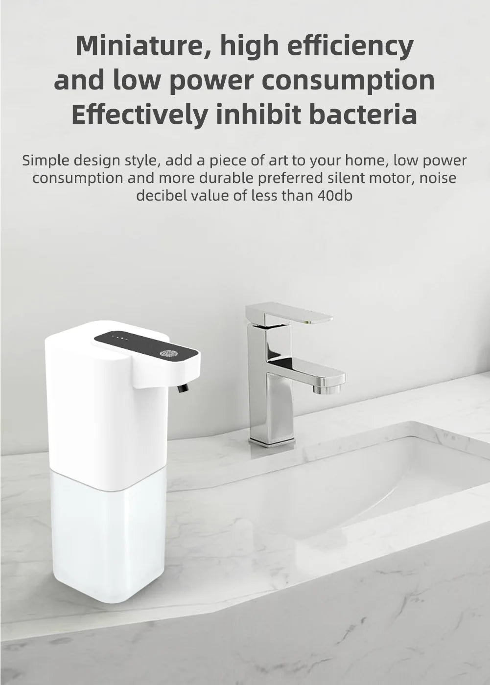 Rechargeable touch-free hand soap dispenser for clean, easy use