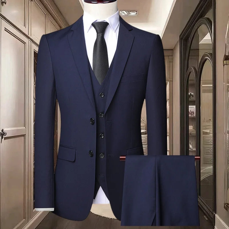 Elegant groomsmen suit jacket, vest & pants