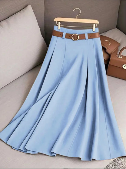 Elegant versatile knee-length skirt for women