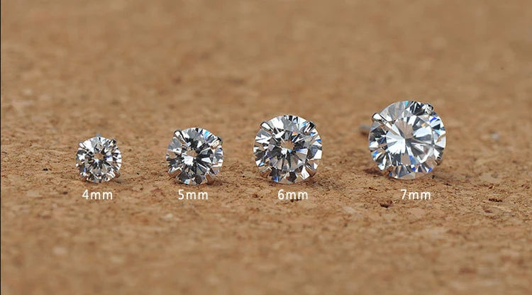 25 Sterling Silver CZ Stud Earrings – Classic Channel Set