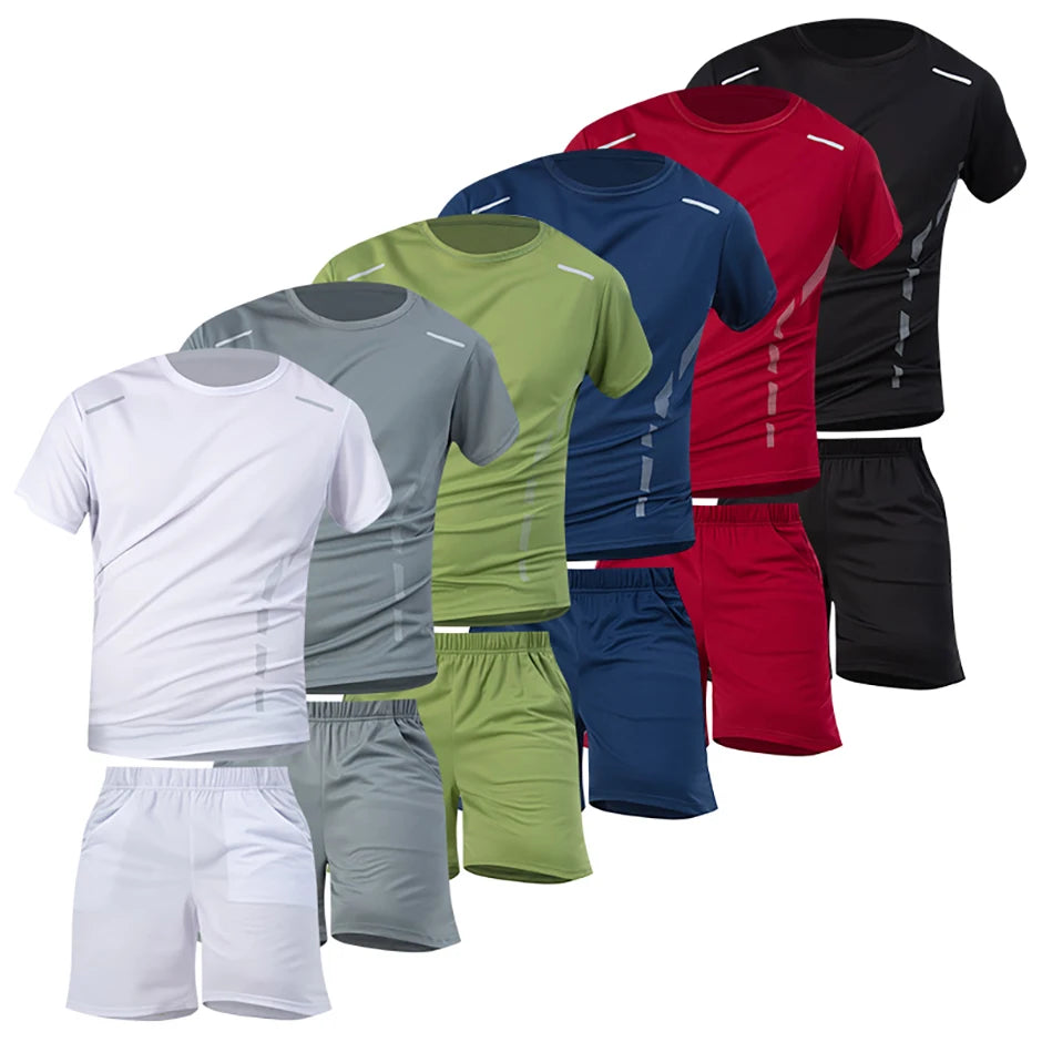 Men’s 2-piece summer sports suit, quick-dry