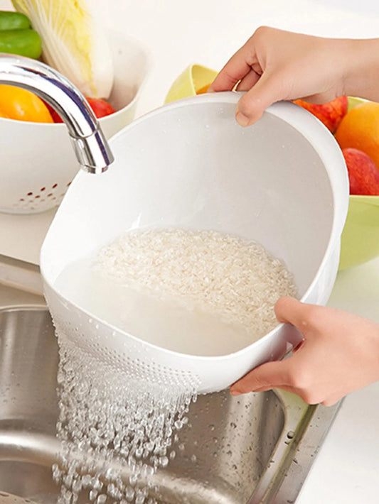2-in-1 wash-and-drain kitchen organizer bowl