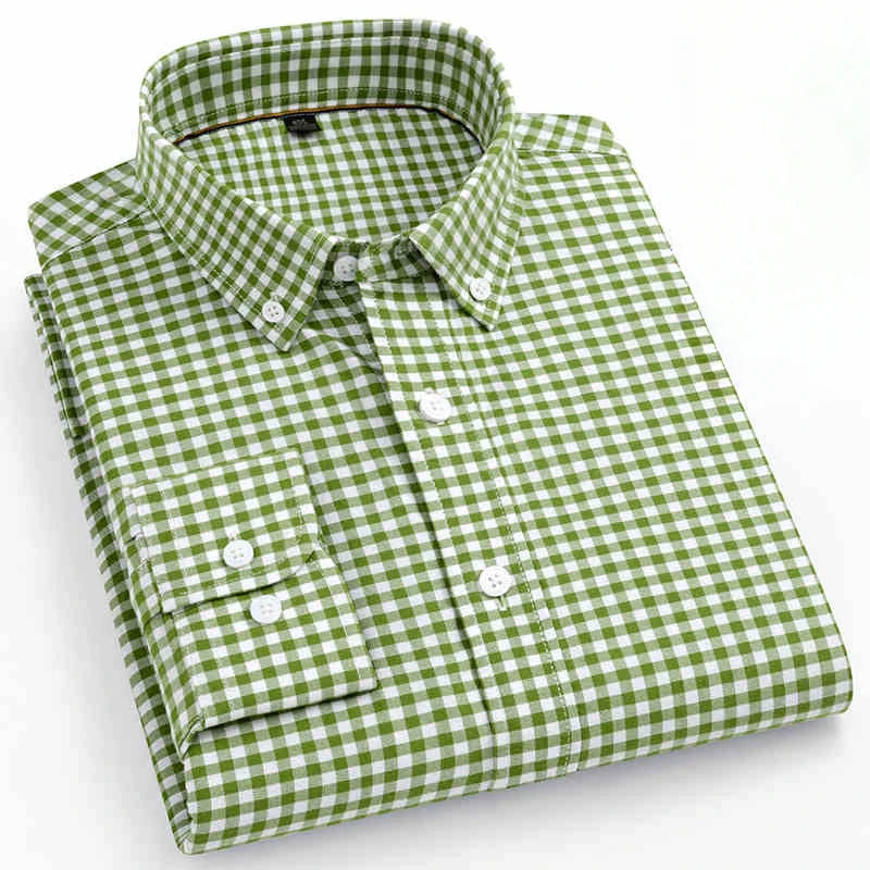 Premium 100% cotton Korean plaid shirt—slim fit, stylish, and comfortable