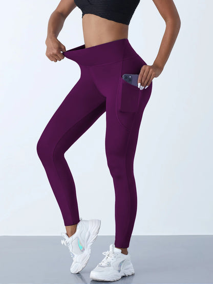 Women’s high-waist stretch leggings with pockets