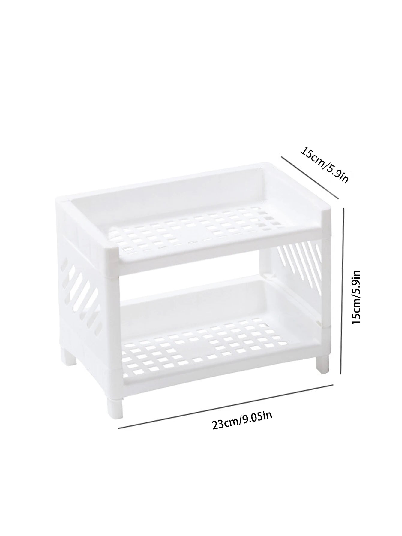 PP rectangular storage rack—perfect for stationery and student desks
