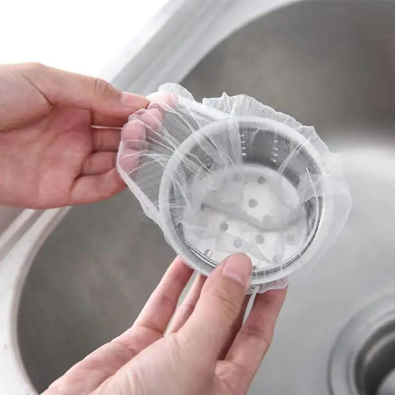 Durable stainless steel drain filter with fine mesh design; fits most sink drain holes