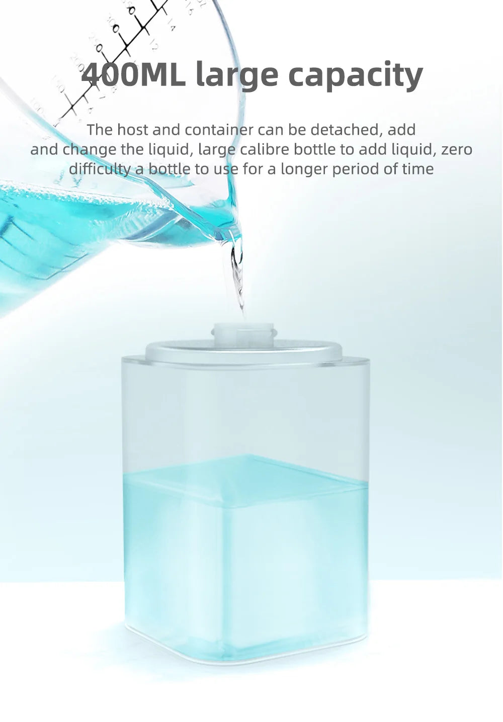 Rechargeable touch-free hand soap dispenser for clean, easy use