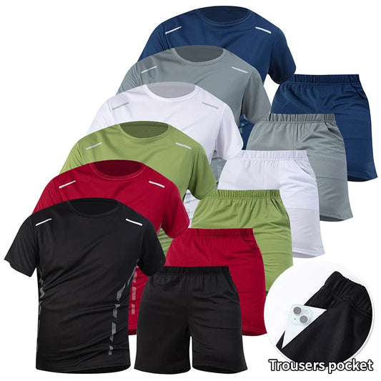 Men’s 2-piece summer sports suit, quick-dry
