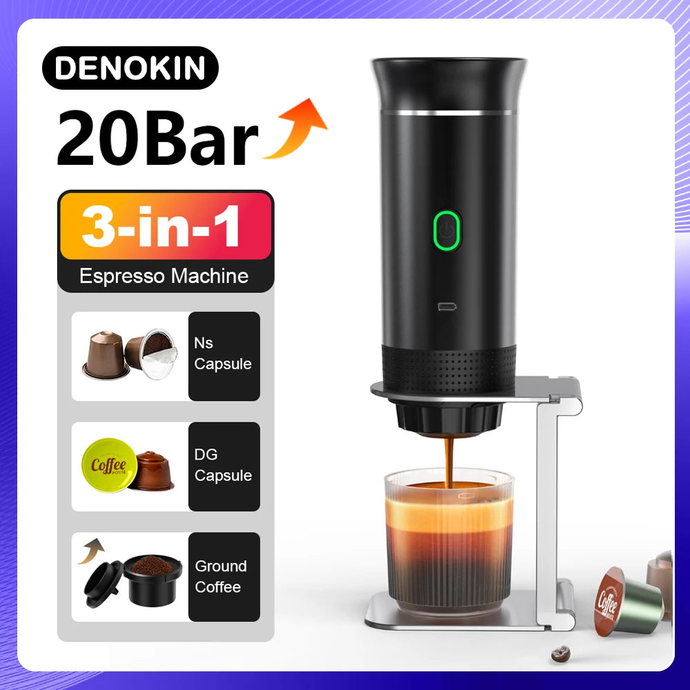 Electric handheld espresso maker—perfect for on-the-go brewing