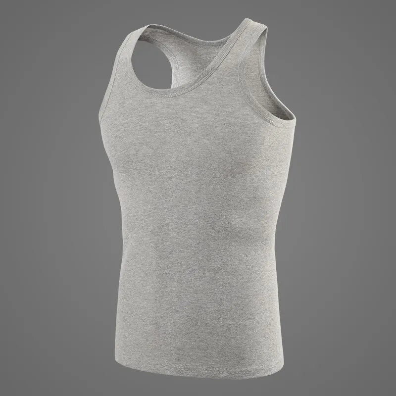 Men’s cotton sports skinny vest, 1/3/5 pack