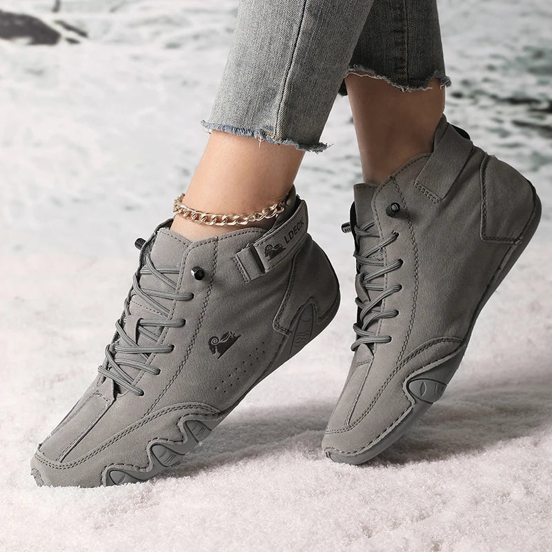Women’s Winter Ankle Boots – Waterproof, Plush Fur Lined