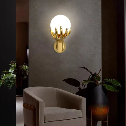 Creative resin and glass bedside wall light for stylish décor