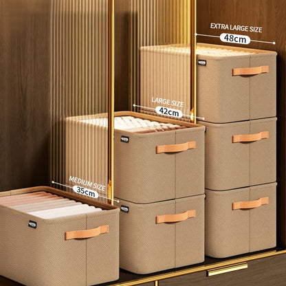 Durable wardrobe storage solution for sweaters, pants, and more