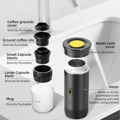 Electric handheld espresso maker—perfect for on-the-go brewing