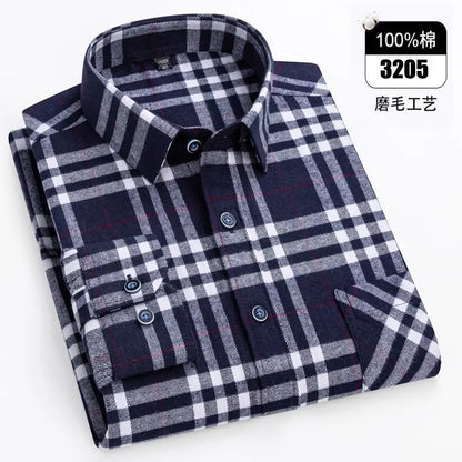 Ultra-soft 100% cotton flannel shirt, up to 11XL, cozy and stylish