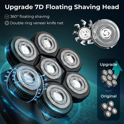 5-in-1 electric shaver with 7D floating head—smooth and easy