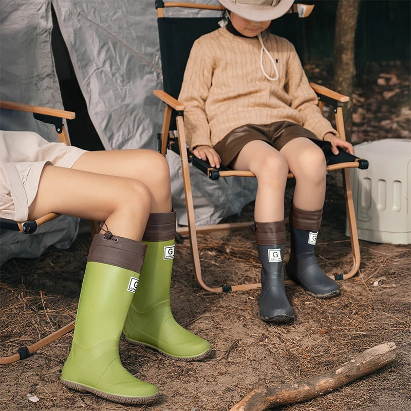 Non-slip fleece-lined rain boots for men & women