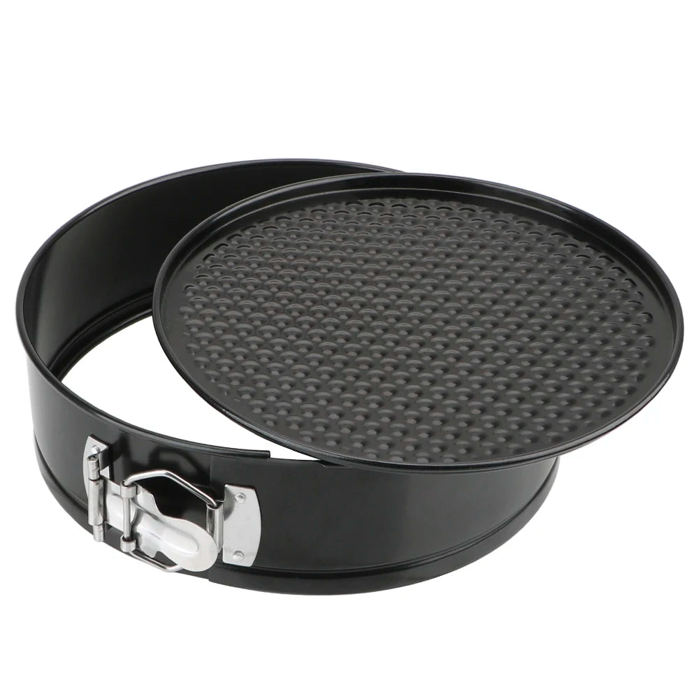 Removable-bottom round cake pan—non-stick carbon steel bakeware