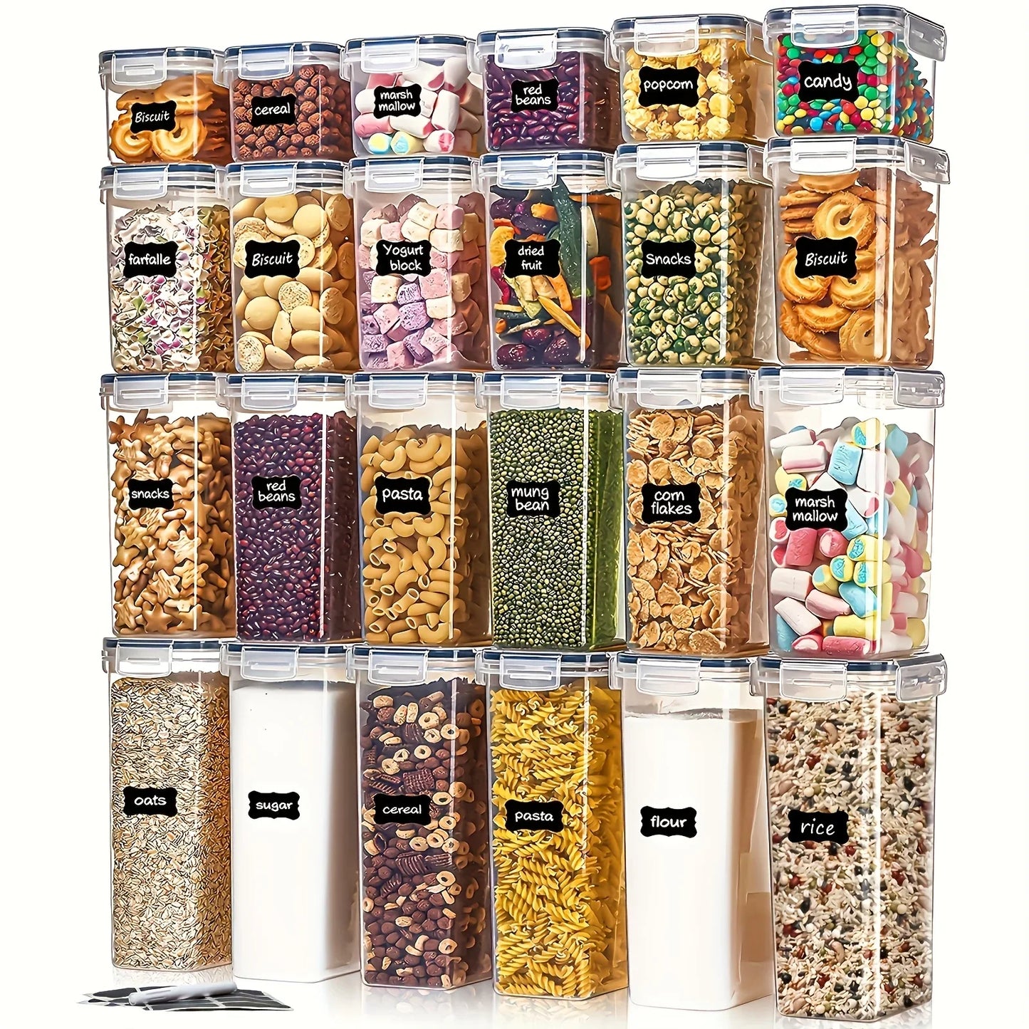 BPA-free sealed container for dry food storage