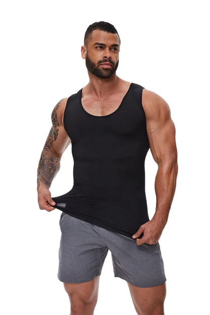 Men’s slim compression top for body shaping