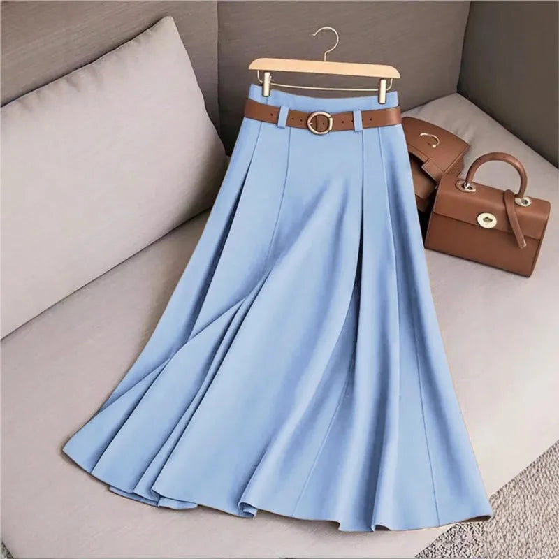 Elegant versatile knee-length skirt for women
