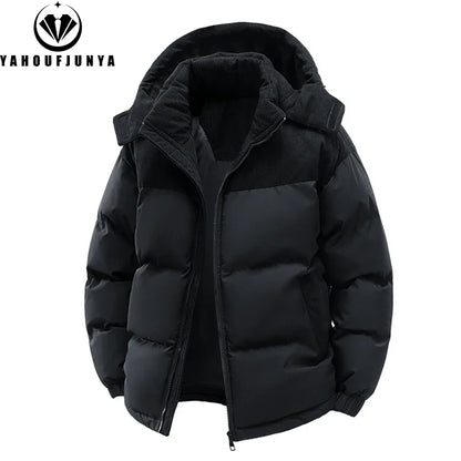 Autumn Winter Men’s Outdoor Removable Hooded Windbreak Jacket