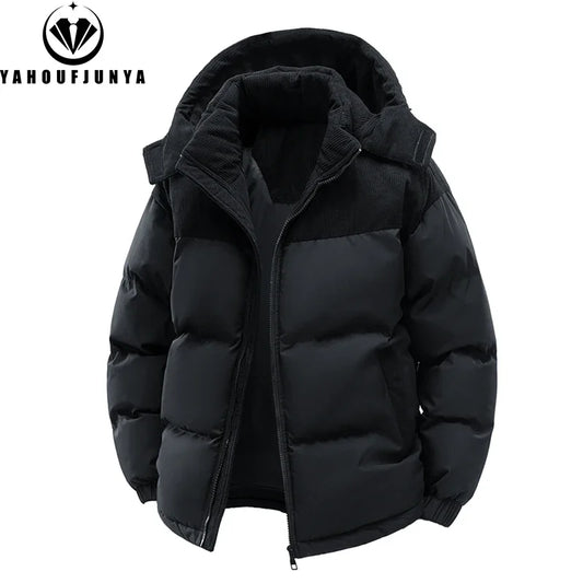 Autumn Winter Men’s Outdoor Removable Hooded Windbreak Jacket