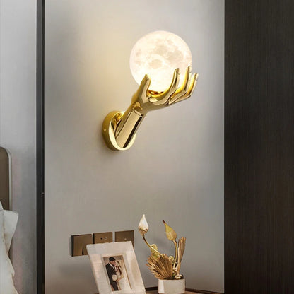Creative resin and glass bedside wall light for stylish décor