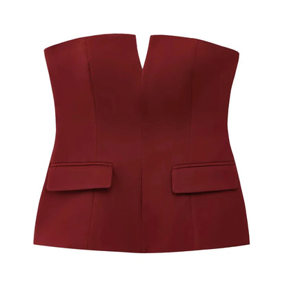 Sexy backless summer corset tank top