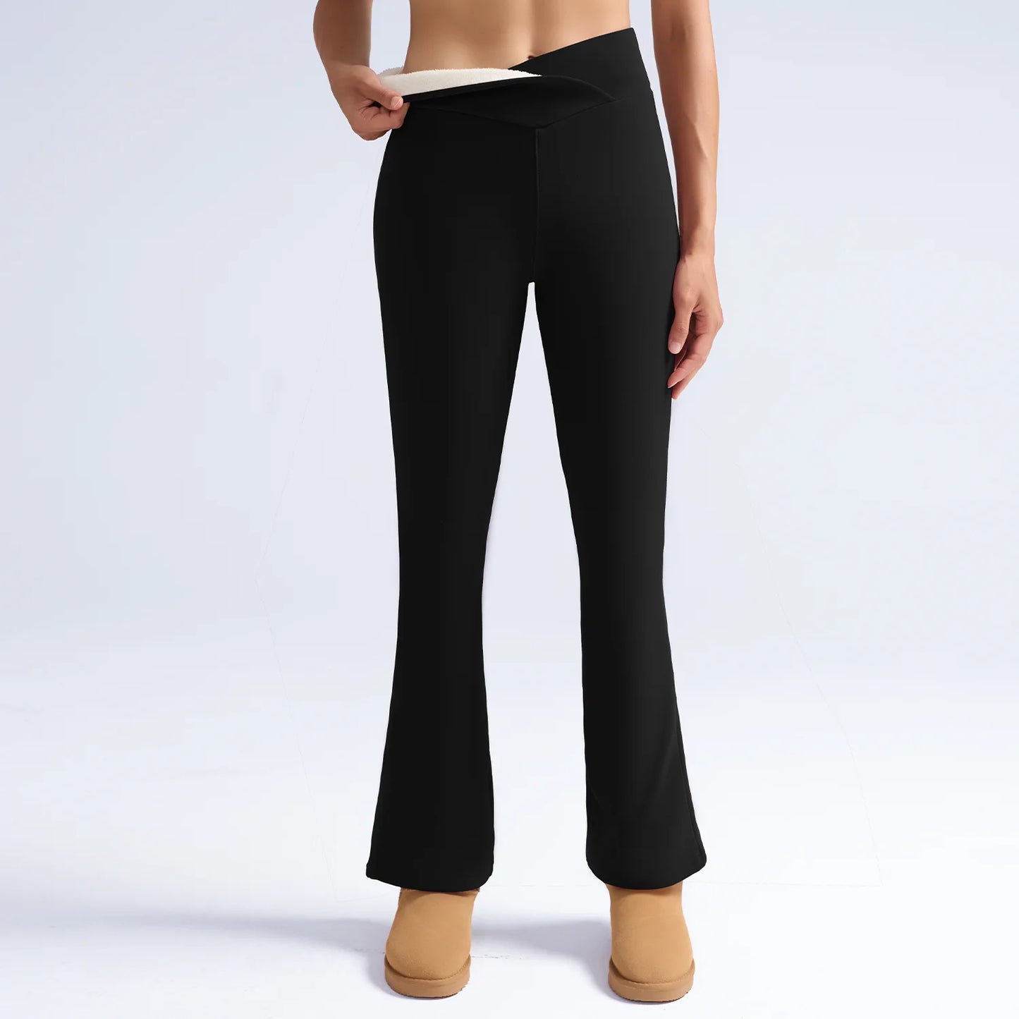 Women’s high-waist fleece leggings, winter warm