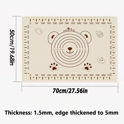 Large kitchen silicone mat for easy baking prep