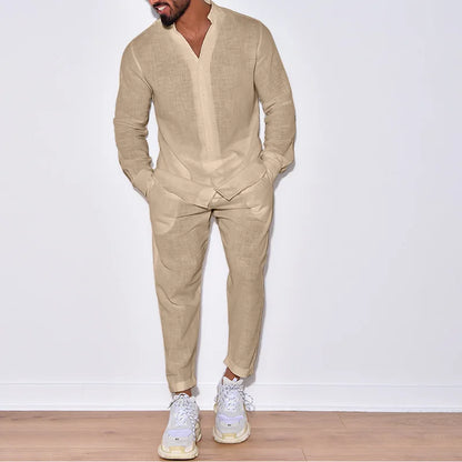 Men’s athletic joggers — loose fit, solid color, streetwear styles two-piece set