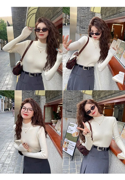 Women’s turtleneck long-sleeve pullover sweater