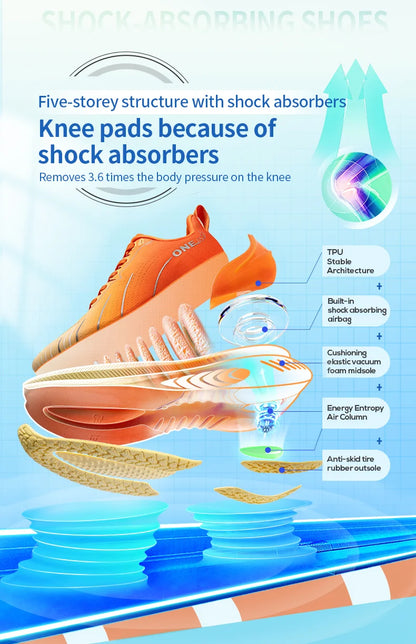 ONEMIX Cushion Running Shoes – Men & Women, Heavy Runner Friendly