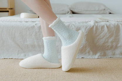 4 Pairs Women’s Fuzzy Socks – Warm, Thick & Soft