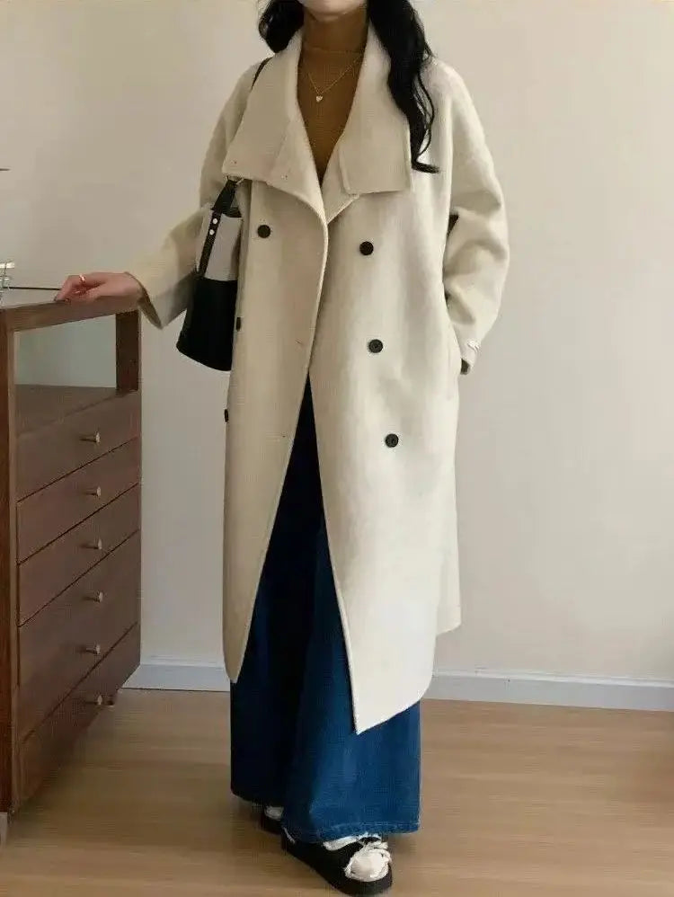 Women’s double-sided cashmere coat