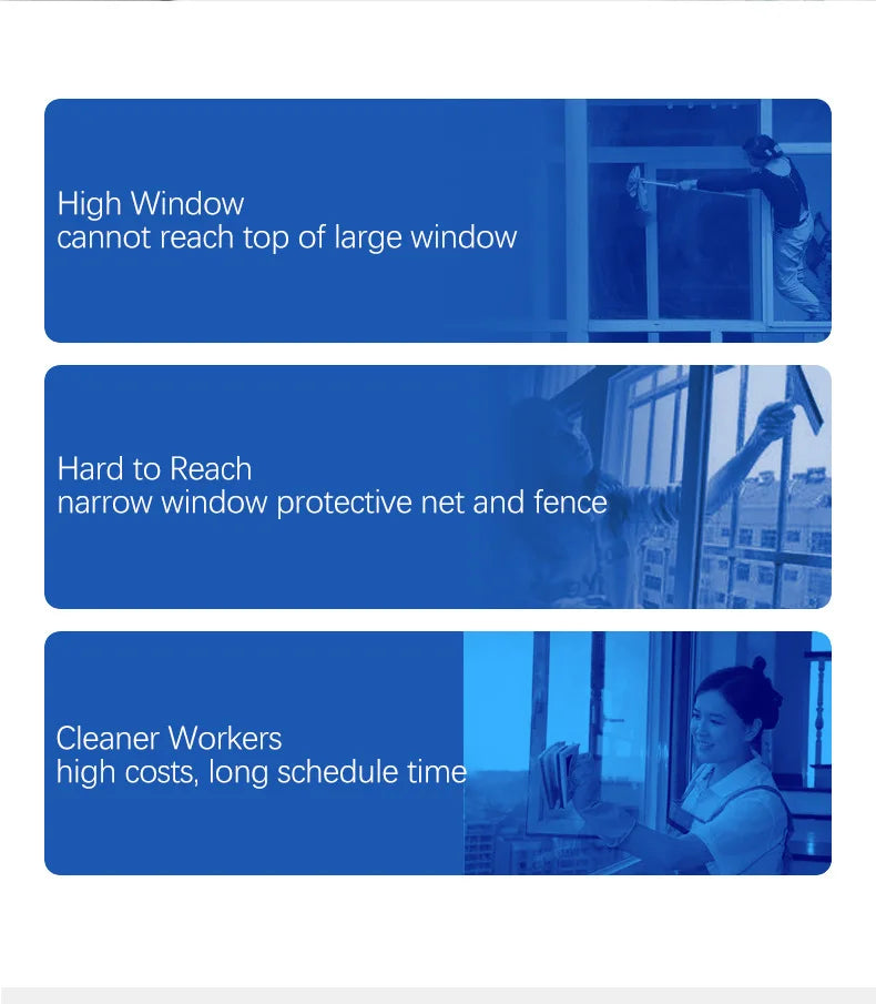 Remote-controlled smart glass cleaner robot—effortless, automated window cleaning for home
