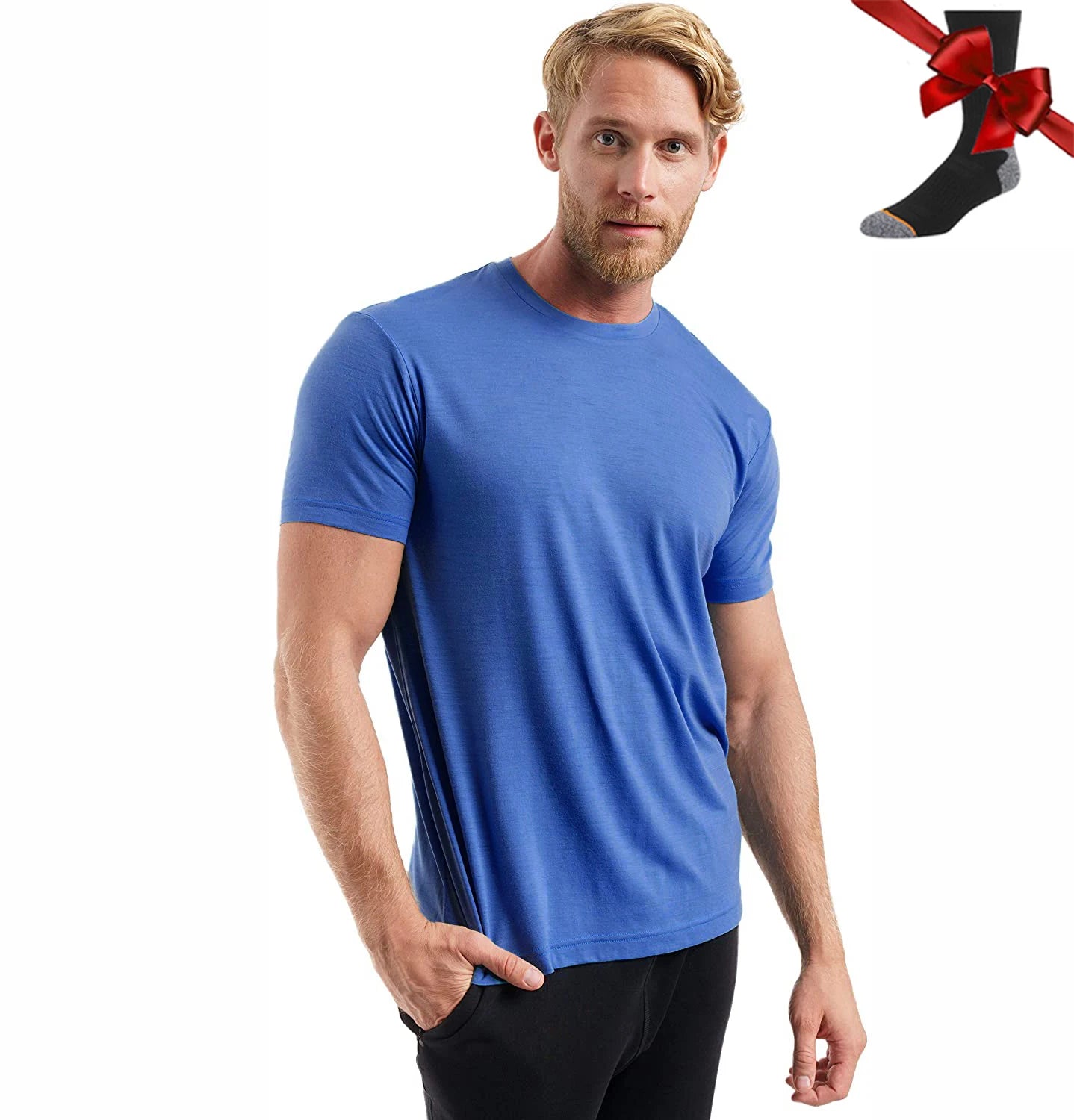 Men’s 100% superfine merino wool base-layer T-shirt