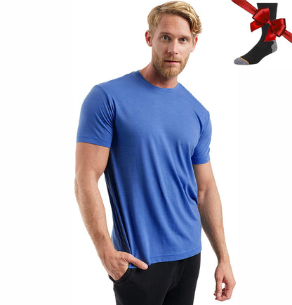 Men’s 100% superfine merino wool base-layer T-shirt