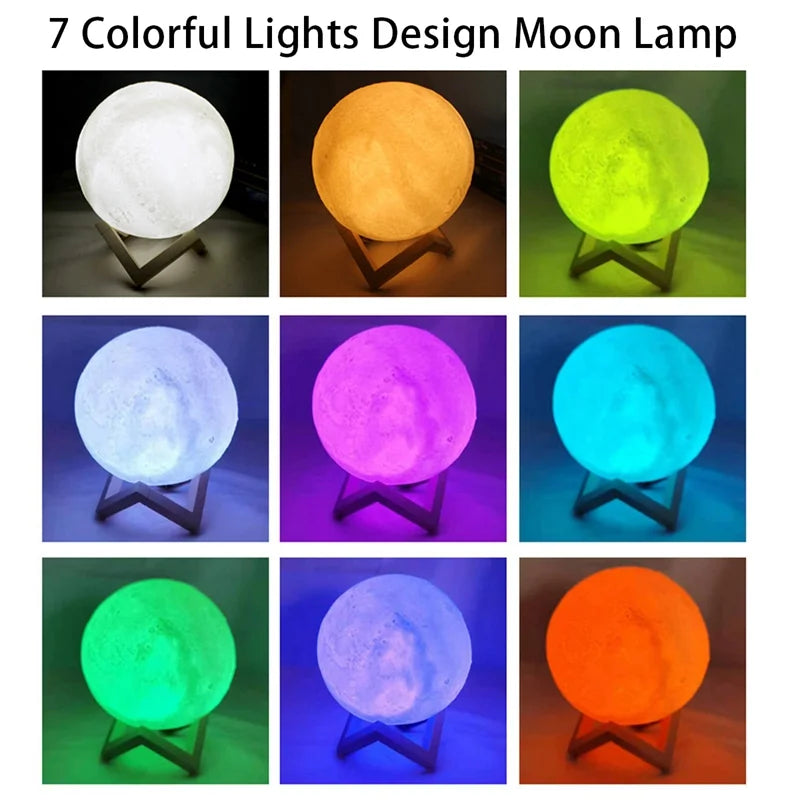 Decorative LED moon light for cozy indoor ambience