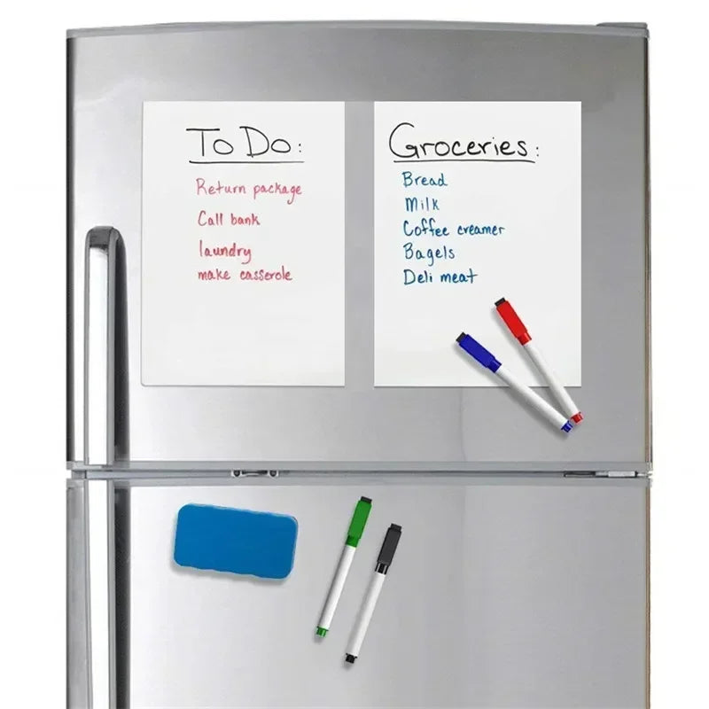 Magnetic dry erase board for fridge—perfect for reminders and memos