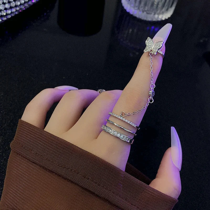 Chic Geometric Ring Set – 11PCS Trendy Party Jewelry