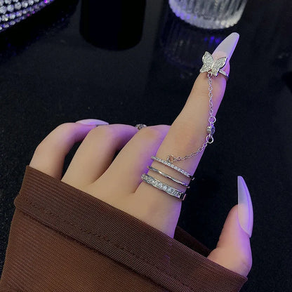 Chic Geometric Ring Set – 11PCS Trendy Party Jewelry