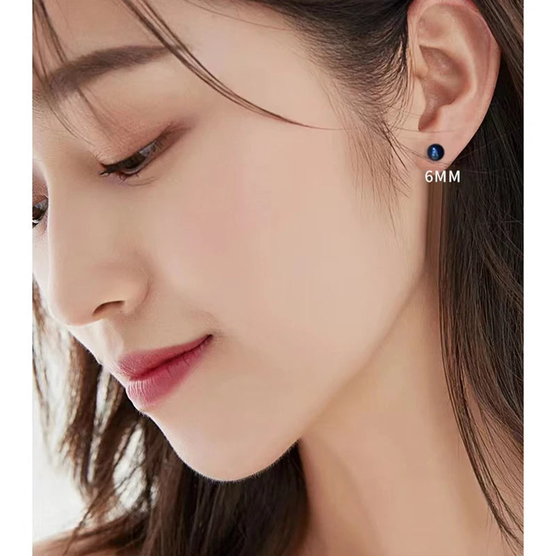 Freshwater Pearl Stud Earrings – 925 Sterling Silver