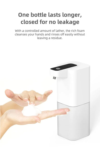 Rechargeable touch-free hand soap dispenser for clean, easy use